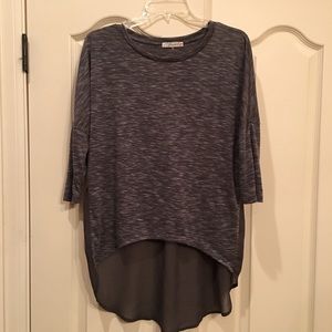 FREEBIRD Dark Grey Women’s Hi-Lo Shirt Size S EUC
